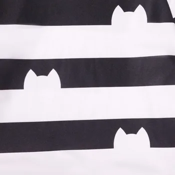 Children's Clothing Girls' Gabby Doll House Black White Stripe T-shirt Rainbow Skirt Set Gabby Cats Birthday Party Clothing Set 6