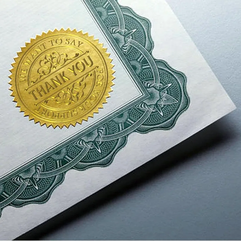 150 Sigilli Adesivi In Lamina D'oro Con Rilievo Per Certificati – Diametro 5cm, Premio Eccellenza, Fustellati