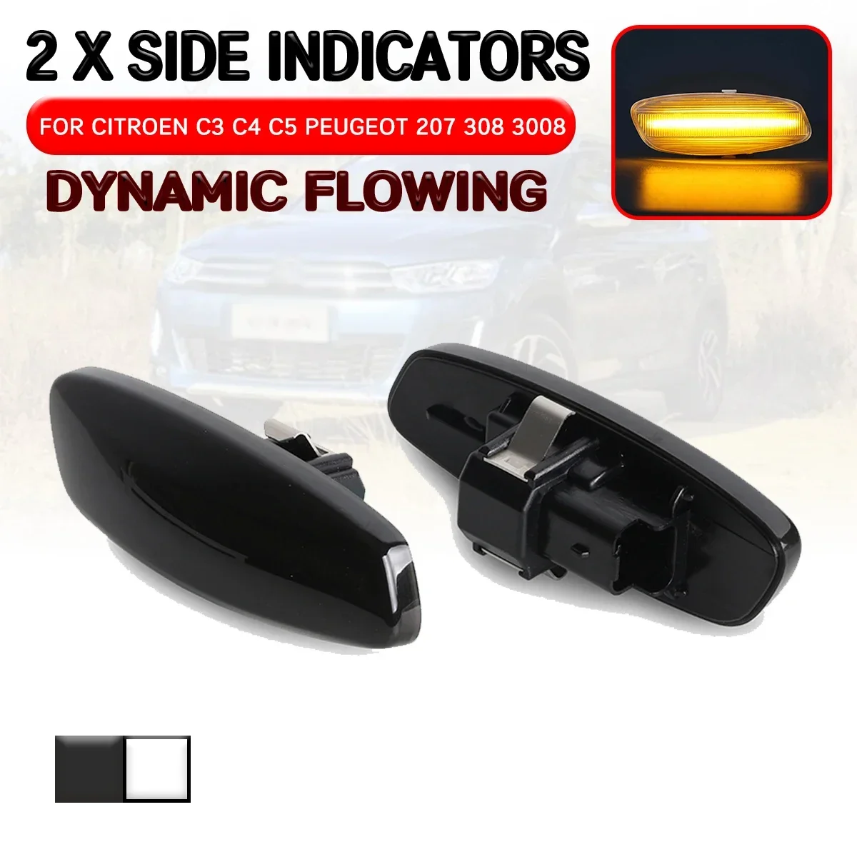 

2 шт., автомобильные фонари для Peugeot 207 308 3008 5008 RCZ Citroen C3 C4 C5