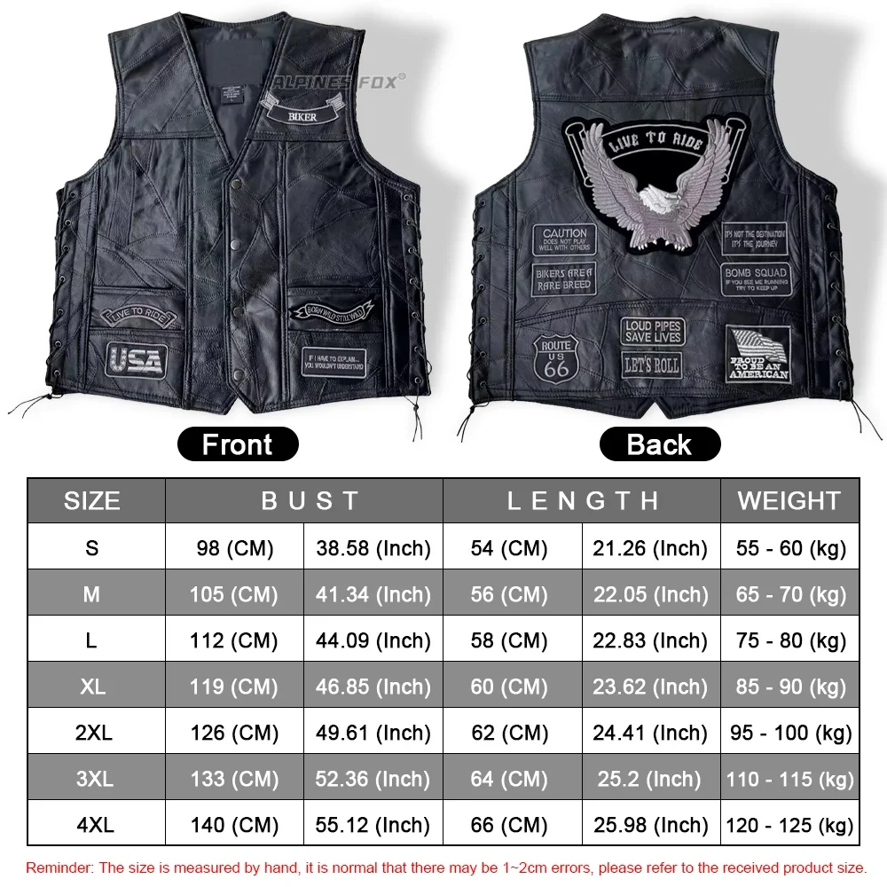 Event Leather EL5360 Black Motorcycle Leather Vest with