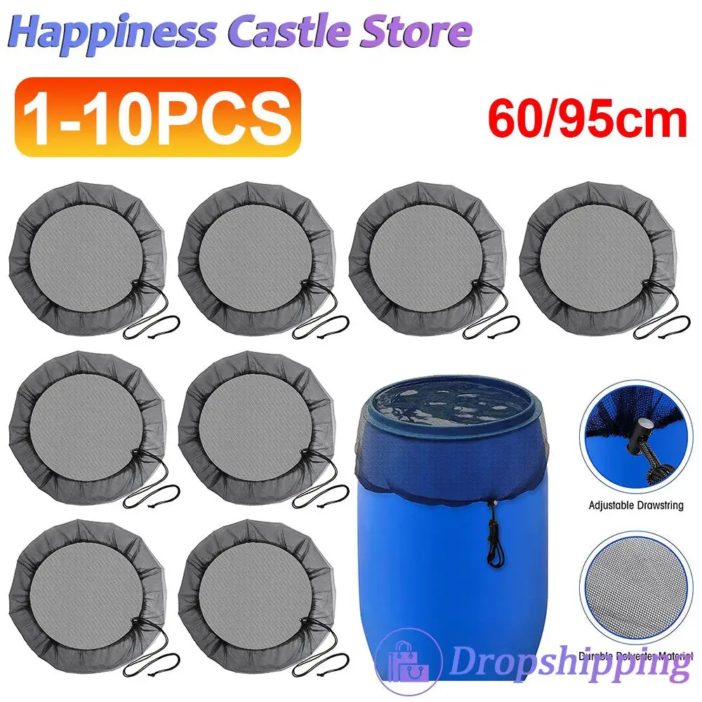 Mesh Cover Netting For Rain Barrels Water Collection Buckets Cover