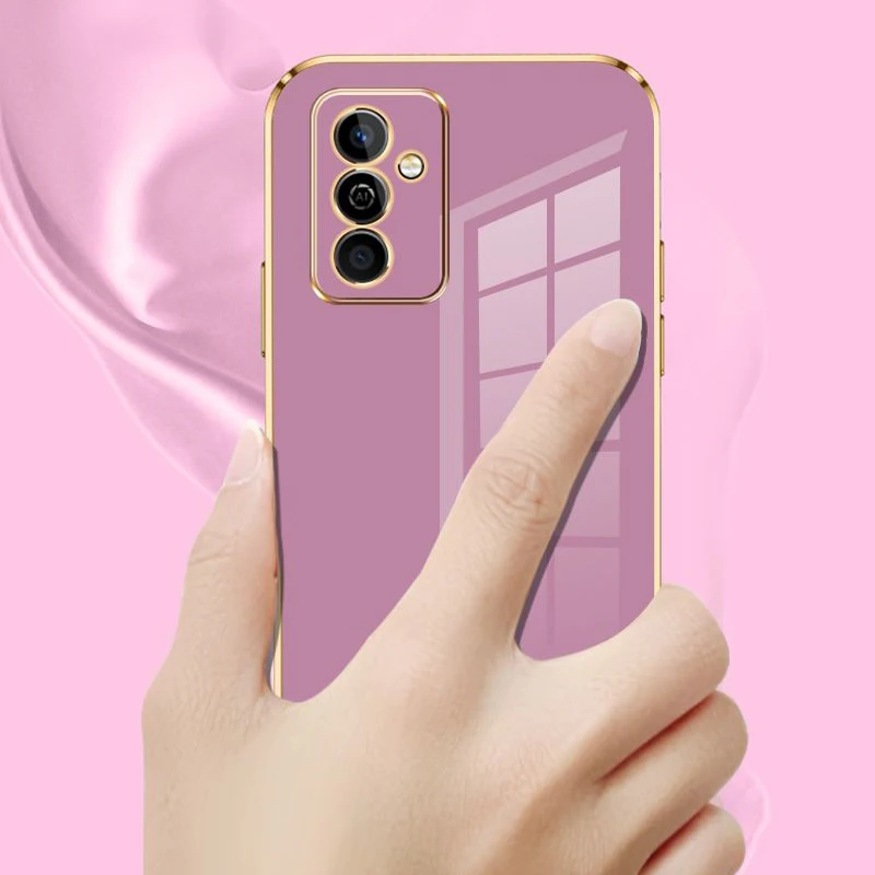 Luxury Square Plating Soft Back Phone Cover - Sleek & Stylish Design