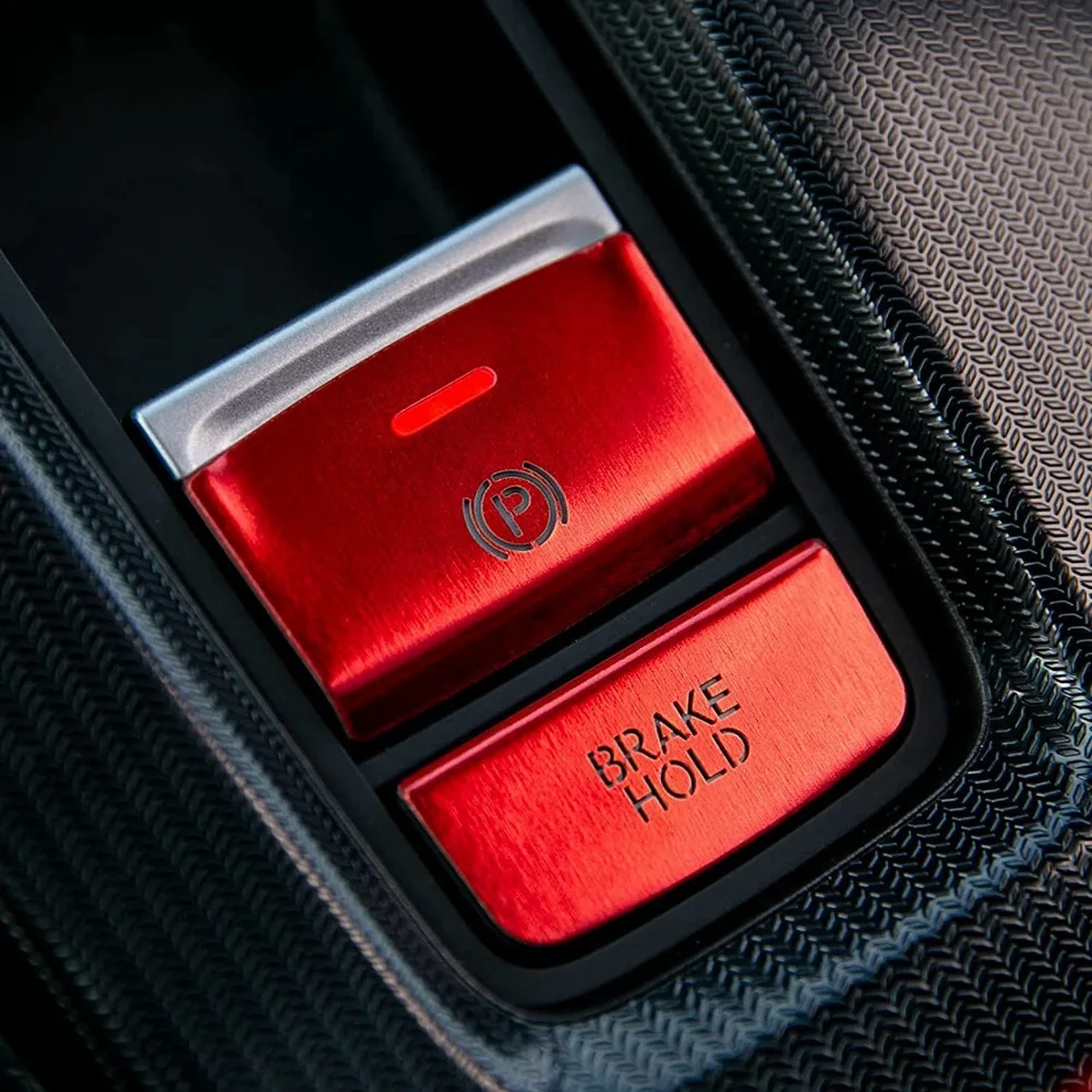 Red Carbon Fiber Style Warning Light Switch Trim For 2022-2024 Honda Civic