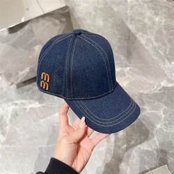 Women Baseball Caps Hat Retro Embroidery 246673 Letter M Outdoor Sport Fashion Cap for Men Outdoor Hats Design Cotton 2024 New