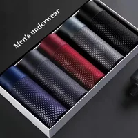 5 pièces/sous-vêtements pour hommes été glace sous-vêtements en soie grande taille culotte Cool respirant Sexy Boxer culotte maille sous-vêtement confort L-5XL 1