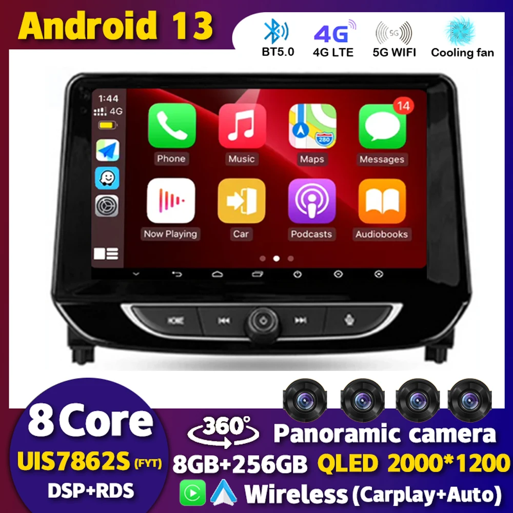 

Android 13 Carplay Auto 4G+WIFI Car Radio For Chevrolet Tracker 4 2019 2020 2021 2022 Multimedia Stereo Video Player GPS Audio