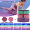 9 Pieces Glute Booty Bands Workout Kit with Barbell Squat Pad Ankle Straps and Lifting Straps Gym Accessories for Men and Women 3