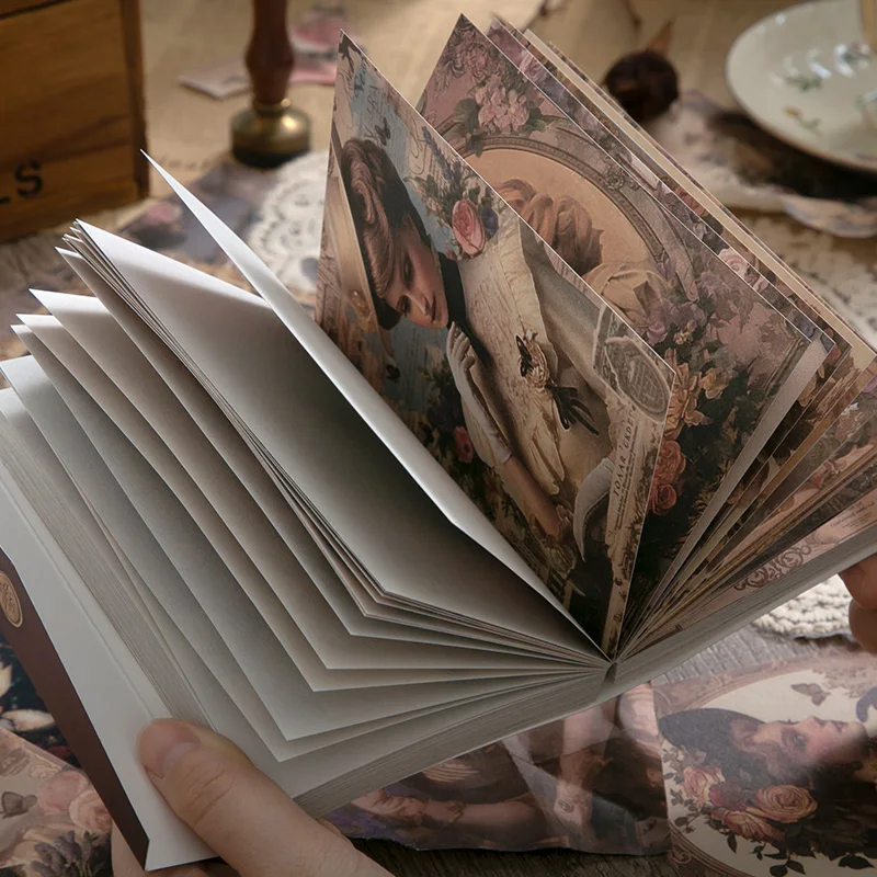 120 pcs Vintage Collage Scrapbooking Journal Material paper Card Making DIY Handbook Planner Creative Memo Stationery Supplies 2