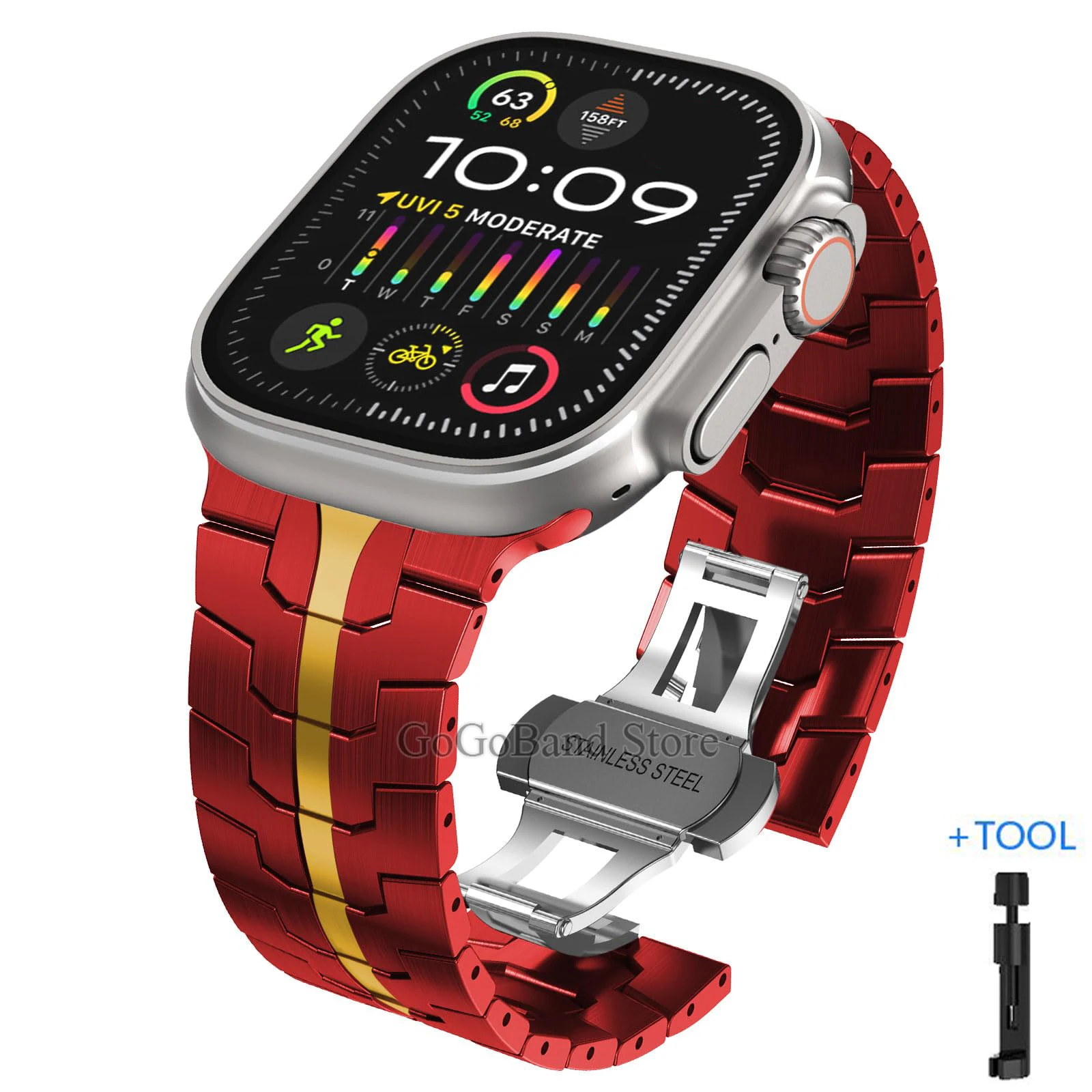 Premium Titanium Color Stainless Steel Watch Bracelet