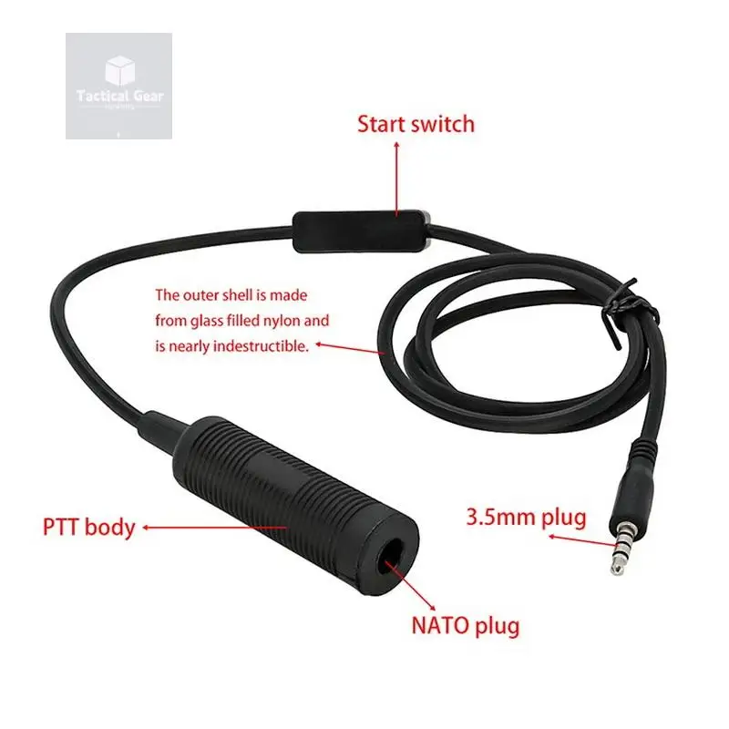 Phone PTT US Nexus U93 TP120 Military/non-military Plug to 3.5mm Plug Music Adapter