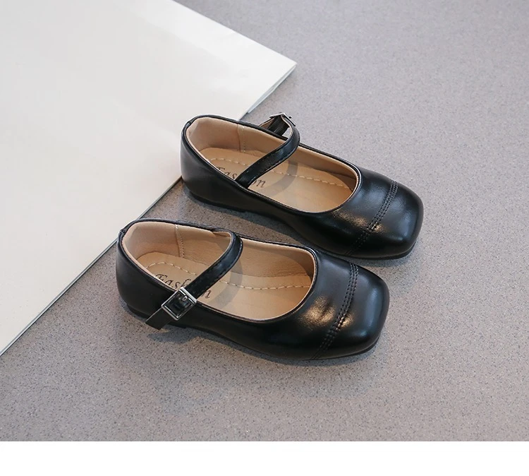 Kinder Mary Janes Mädchen Weiche Wohnungen Silber Schwarz Farbe Schmale Quadratische Zehen Bequeme Kinder Schule Party Hochzeit Schuhe 26-37 Neu – Detail 8