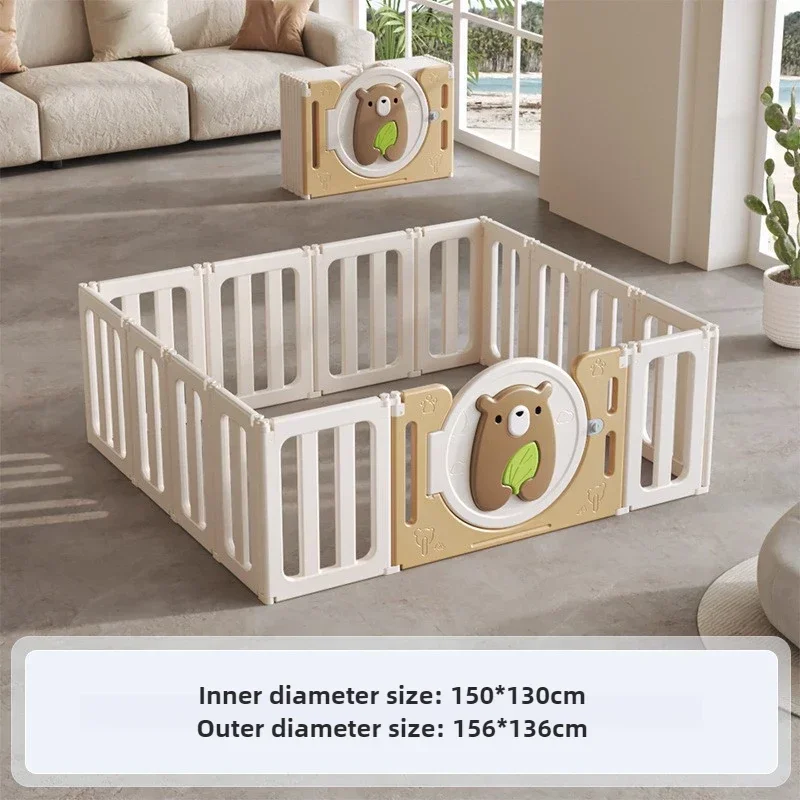 Baby Crawling Fence Baby's Home Ground Anti-fall Children's Indoor Folding Play Fence Playpen