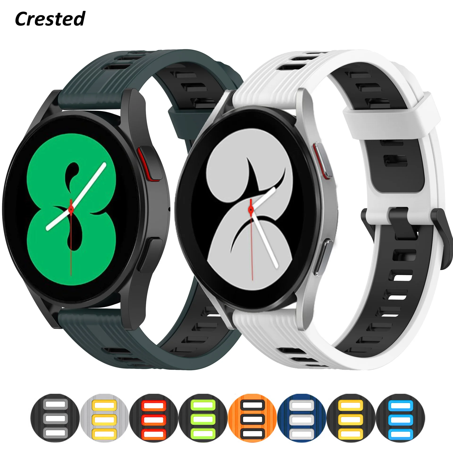 

Ремешок силиконовый для samsung galaxy watch 4/5/4 classic 46 мм 42 мм/active 2/gear s3 frontier 20 мм/22 мм huawei watch gt 2