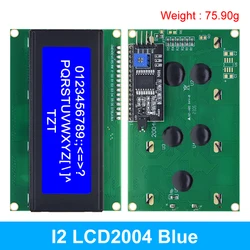 Enhanced LCD Display Module with I2C Serial Interface Adapter - Blue/Green Screen Character Display (I2 LCD2004 Blue)