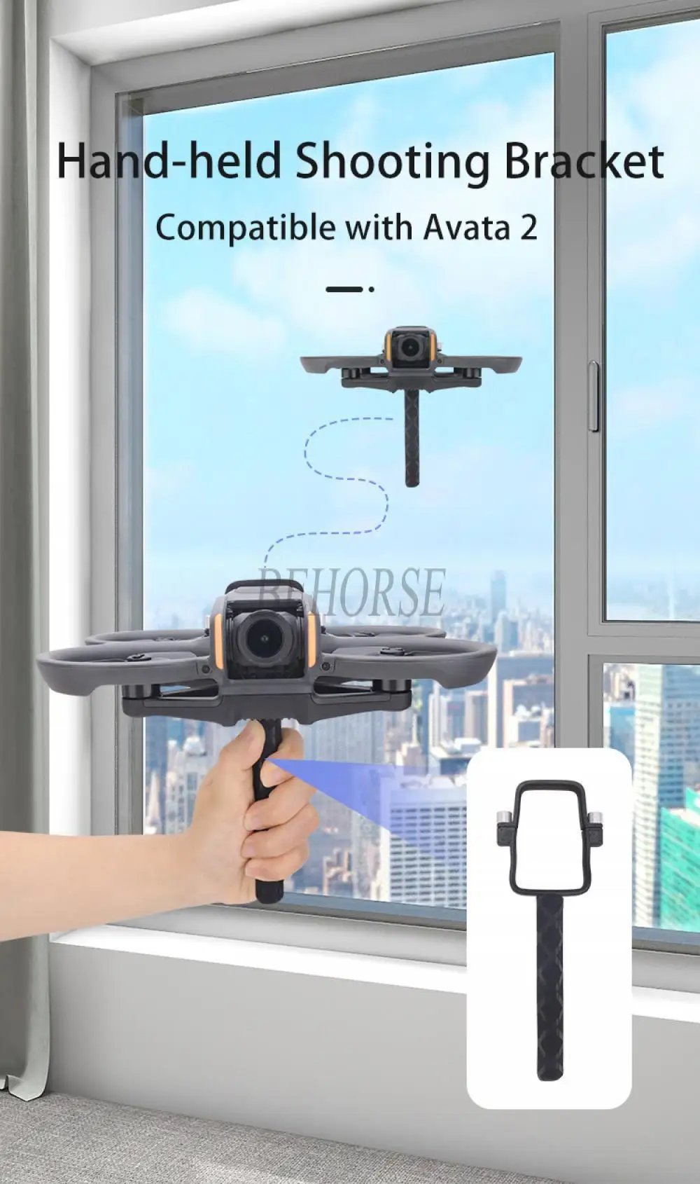 Hand-held Shooting Bracket For DJI Avata 2 One-Take Handheld Holder Landing Mount Handle drone accessories