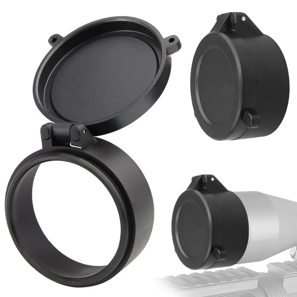 Dia 25-58mm Rifle Scope Lens Cover Flip Spring Up Quick Open Lens Protection Cover Dust Cap for Hunting Binoculars Scopes Sight
