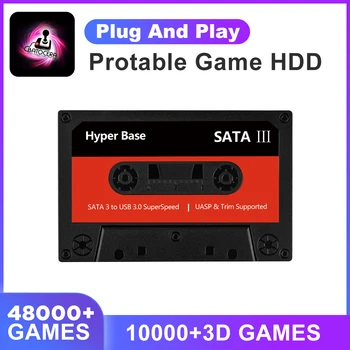 Batocera 35.linux 500G HDD esterno Gioco Disco rigido Console di gioco 48000+giochi per PSP/MAME/N64/DC/3DO/NES per PC/laptop/Mac