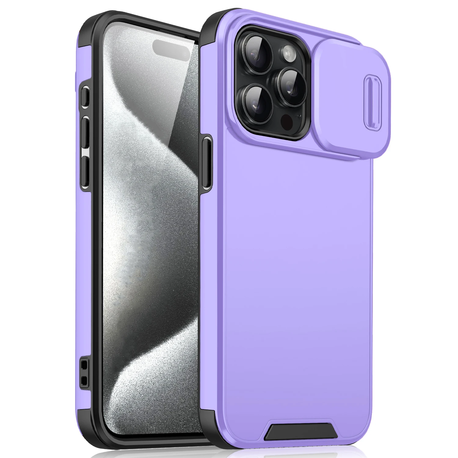 thumbnail image 1 of Funda a prueba de golpes para iPhone 15 14 13 12 11 16 Pro Max 15 Plus 16 Funda protectora deslizante para cámara para iPhone 15Pro 14Pro Max, 1 of 5