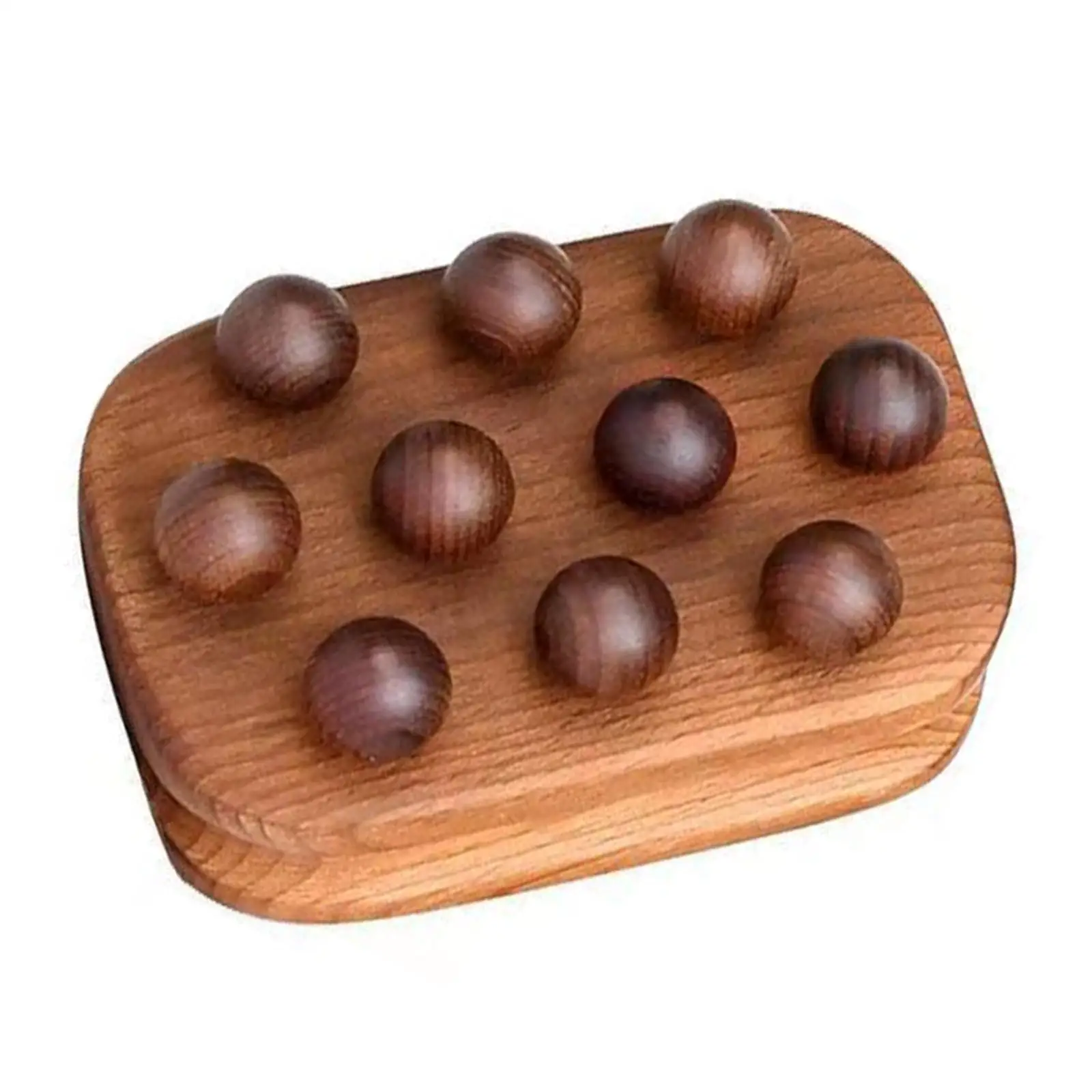 

Wooden Massage Brush with 10 Balls Handheld Body Massager Brush Tool for Itchy Relief Legs Shoulder Back Body Contouring