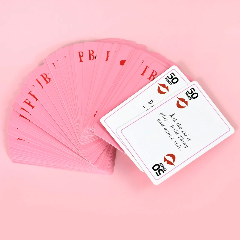 52Pcs Bachelorette Party Dare Card Funny Game Card Girl Hen Night Party Bar Supplies Wedding Bridal Shower Gift Decoration Favor