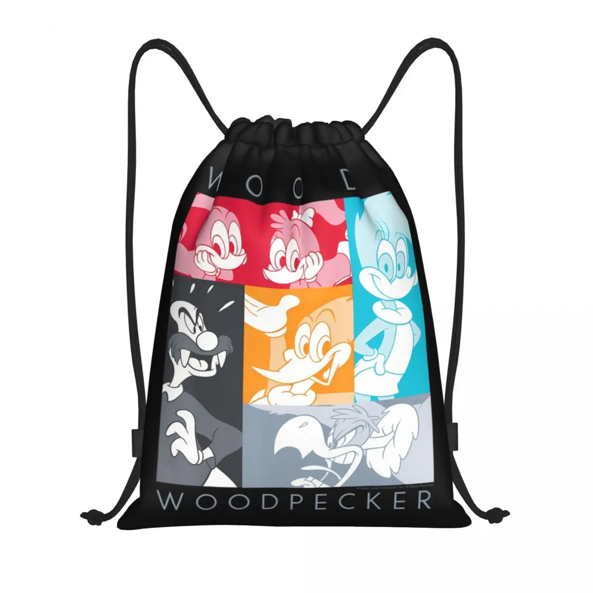 Custom Vintage Cartoon Woody Woodpecker Anime Borse Con Coulisse Donna Uomo Zaino Leggero Sportivo Da Palestra