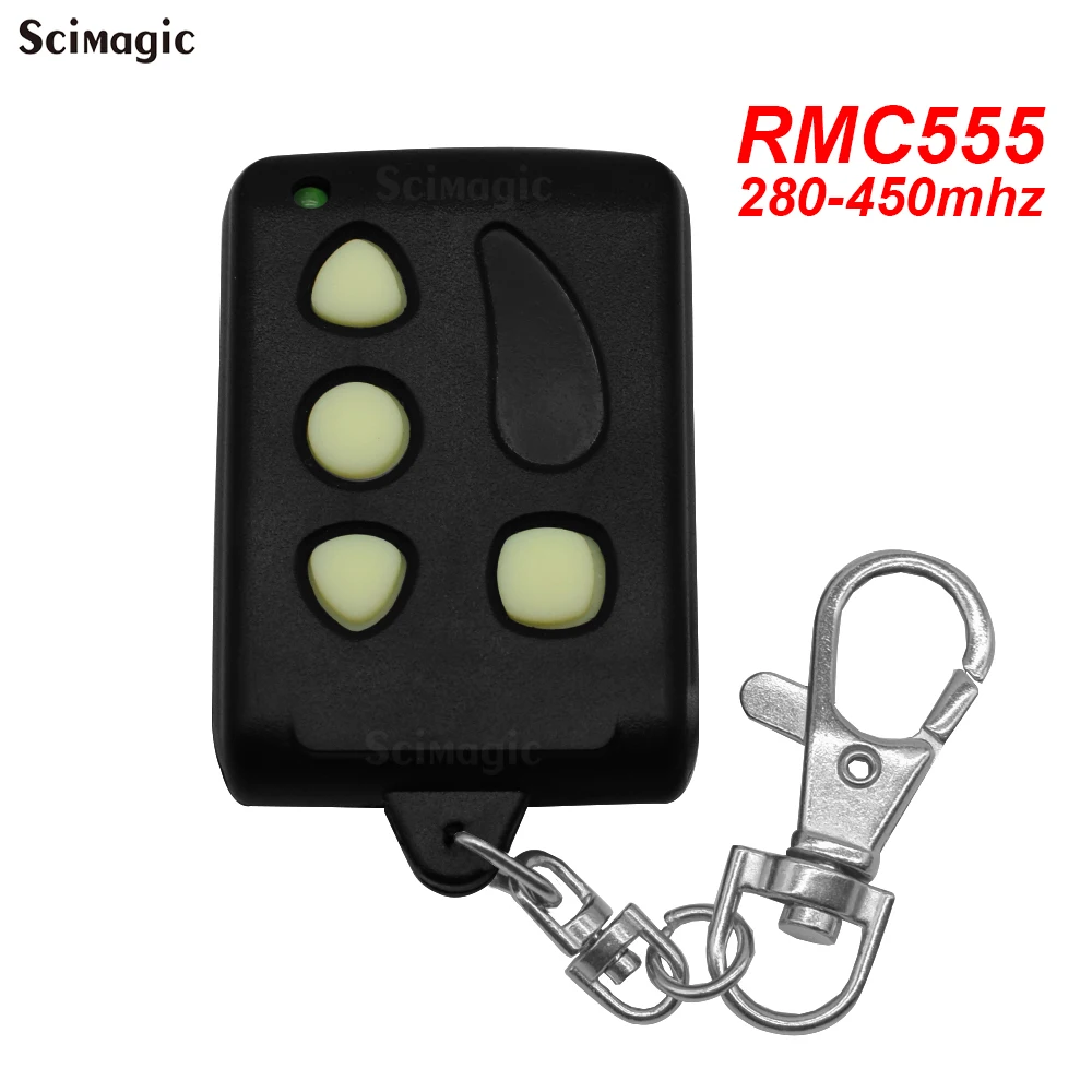 RMC555 차고 문 원격 제어 280-450mhz 호환 RMC-555 핸드 헬드 송신기 복사기 RMC888 및 HCD900