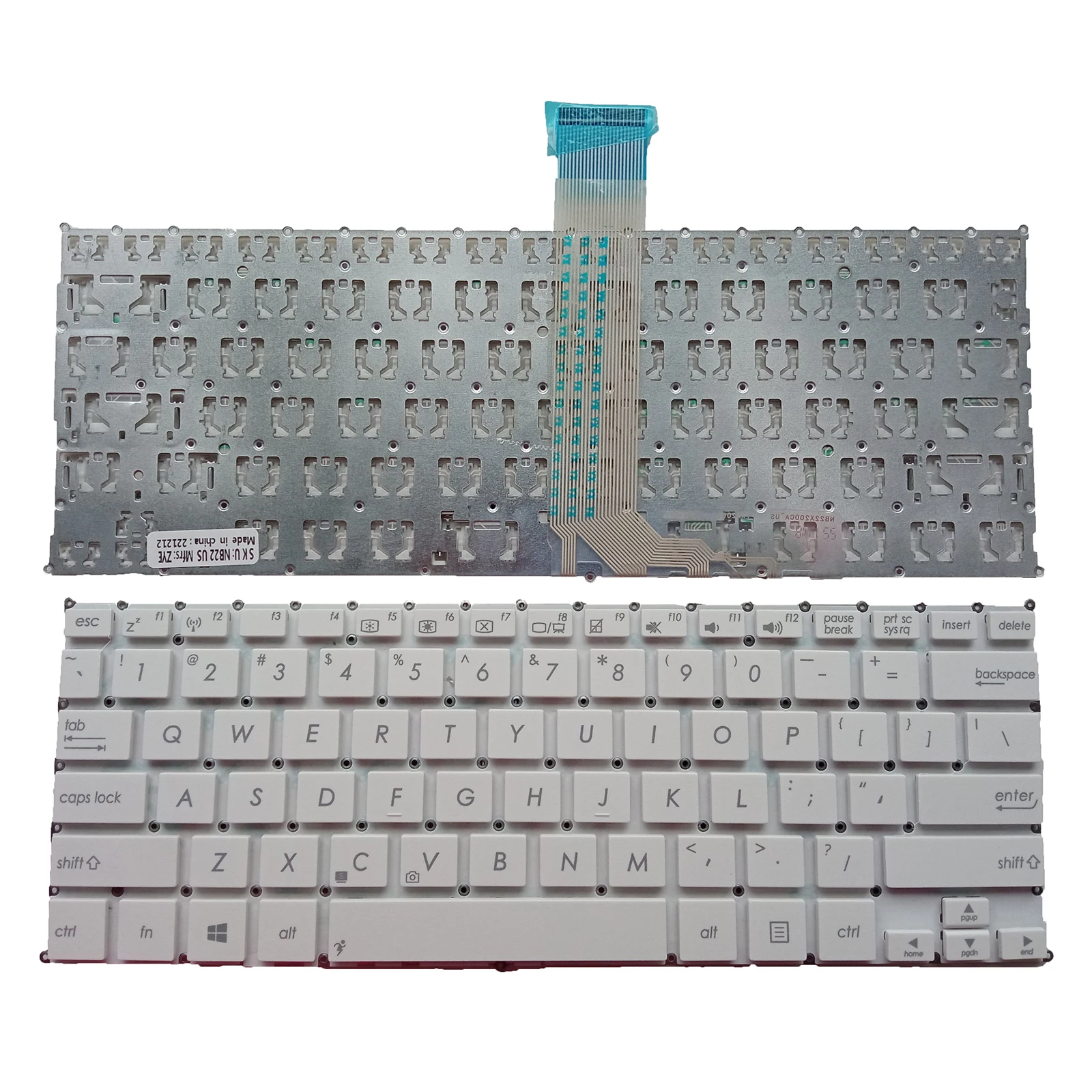 

New for ASUS X200 X200C X200CA X200L X200M F200 F200LA US Keyboard white without frame