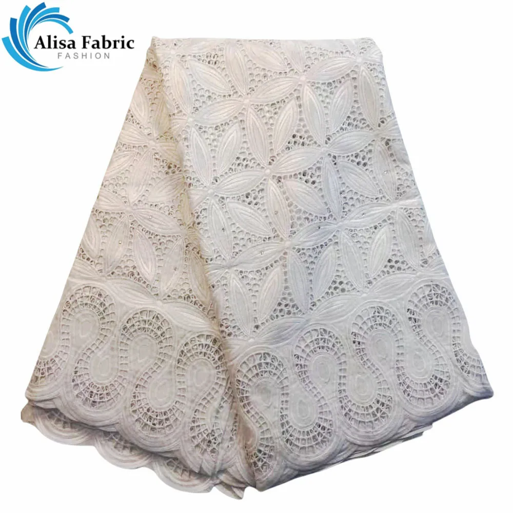 Embroidered Lace African Lace Fabric White High Quality French Fabric Mesh Nigerian Fabrics For Wedding Dress