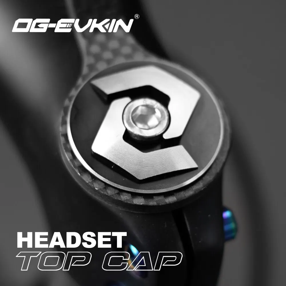 Bicycle Headset OG-EVKIN HC-002 Aluminum Alloy Top Cap 35mm Bolt 1-1/8