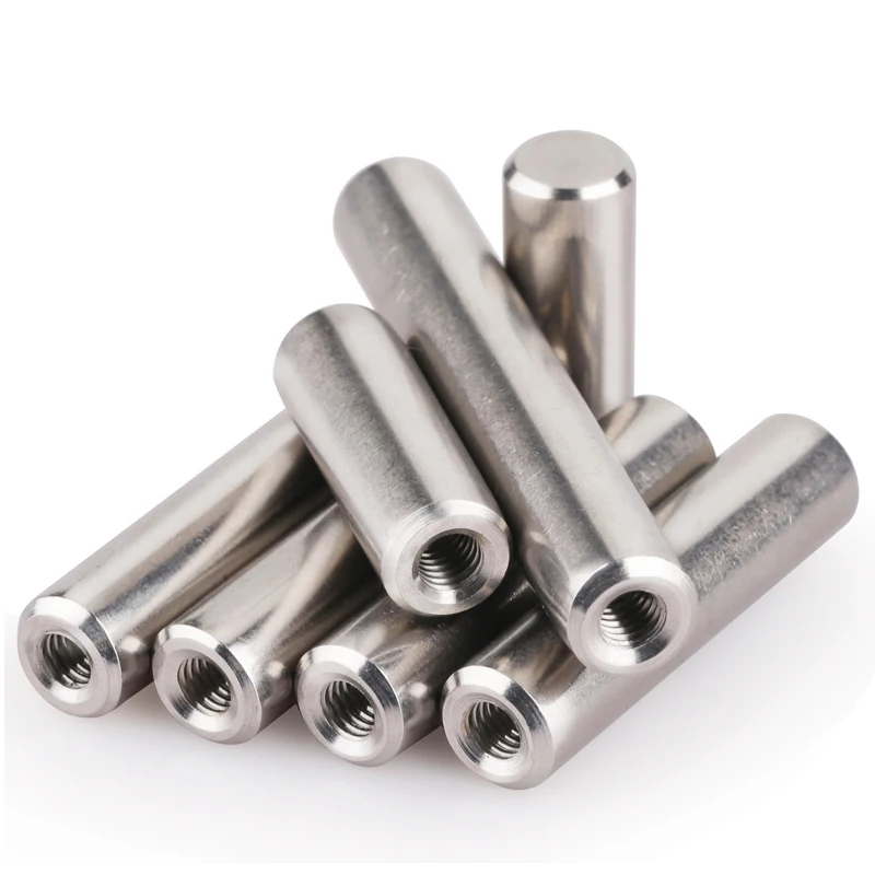 M3 M4 M5 M6 304 Stainless Steel Internal Thread Cylindrical Pin Internal Tooth Positioning Pin with Hole Cylinder GB120