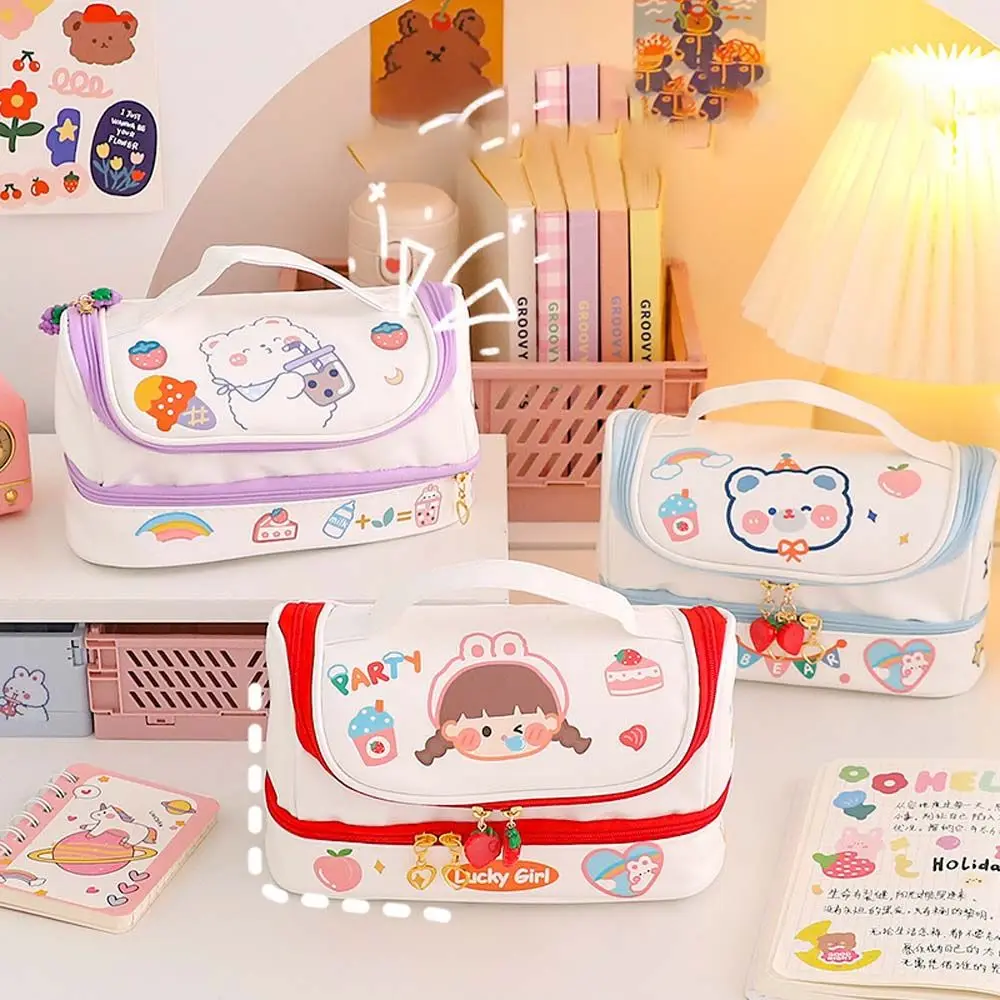 

Portable Lovely School Supplies Waterproof Girls Boys Students Pen Holder Pen Case Pencil Pouch Pencil Bag PVC Pencil Case