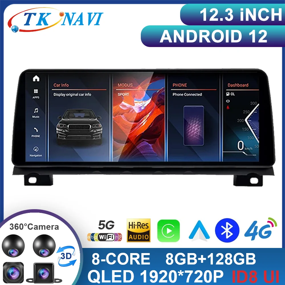 

12.3 Inch Android 13 For BMW 7 Series F01 F02 CIC NBT Wireless Carplay 1920*720P System Car Player Multimedia Navigation 4G LTE