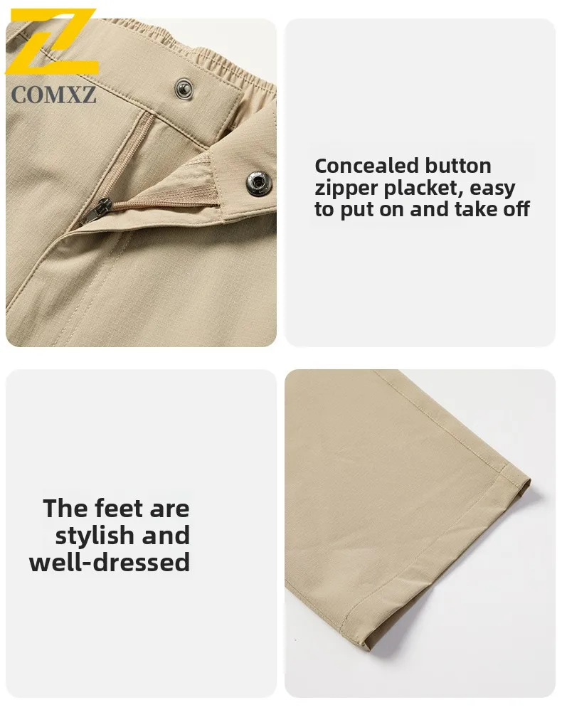 Summer Quick-Dry Hiking Pants Men Women Ice Silk Stretch Water-Resistant Windproof Running Gym Outdoor leisure camping fishing