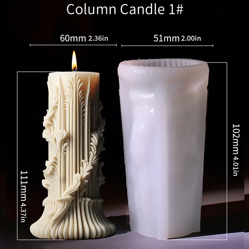 European Cylindrical Aromatherapy Candle Silicone Mold – DIY Minimalist Column