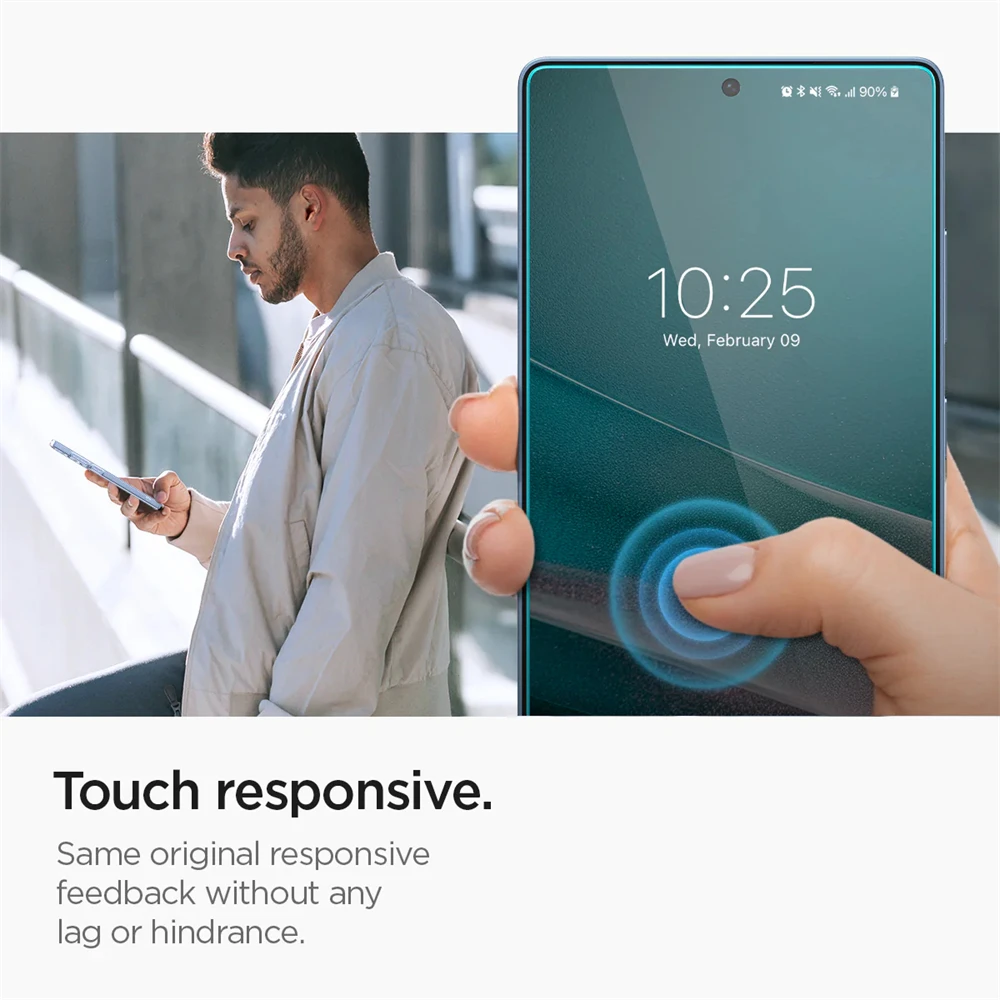 قطعتان من واقي الشاشة الزجاجي المقوى عالي الوضوح م...