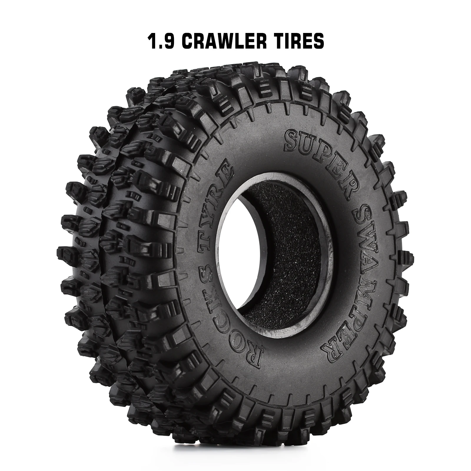 INJORA-4PCS 120MM 1.9   Ÿ̾  Ÿ̾ 1:10 RC ũѷ ڵ, Axial SCX10 90046 AXI03007 TRX4 Redcat Gen8