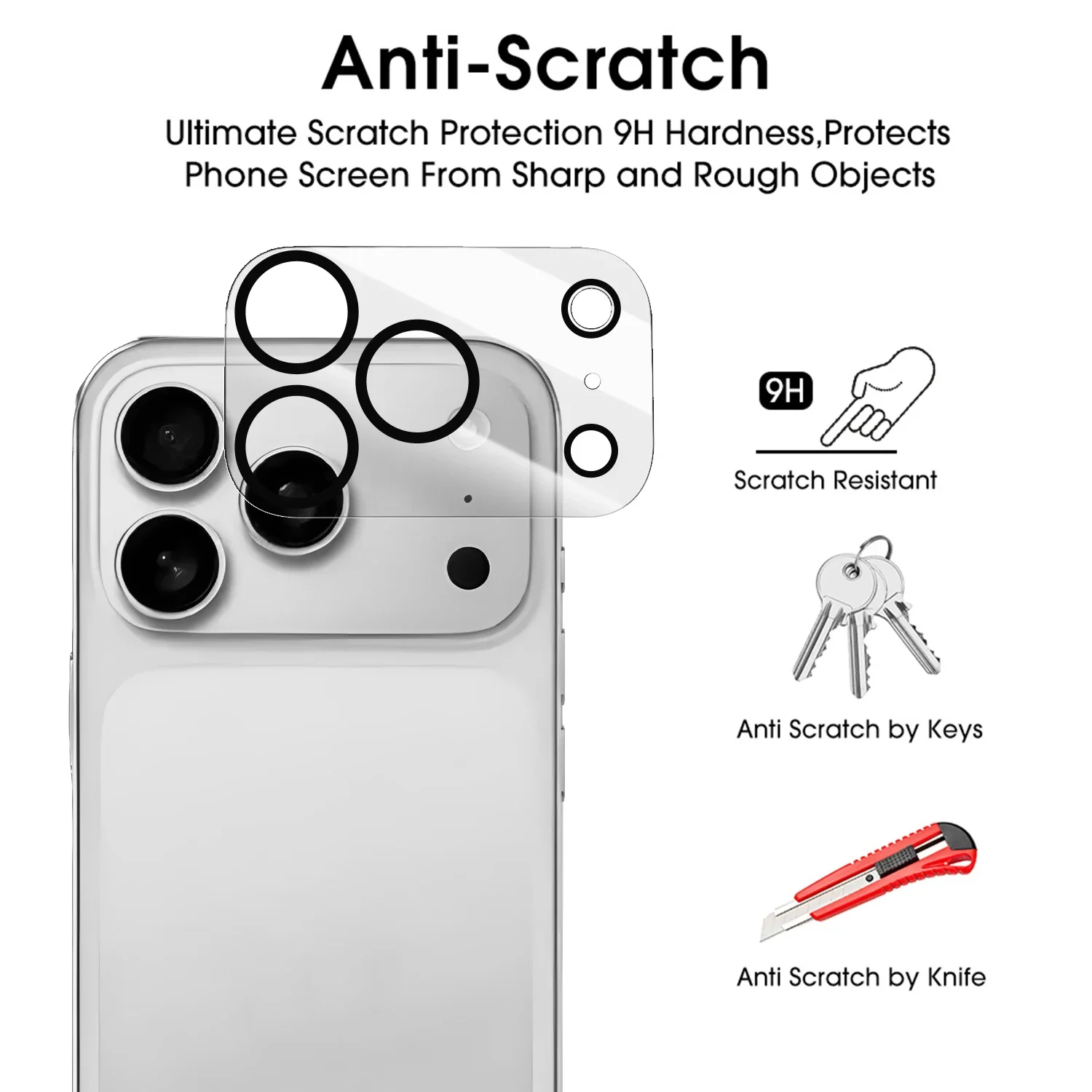 Premium HD Tempered Glass Camera Lens Protector - 1-5 Piece Set