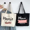 Thank You Grandma for All These Magical Moments Printed Women Tote Bag Canvas Shopping Bags Female Shoulder Bag Gift for Mamie 1