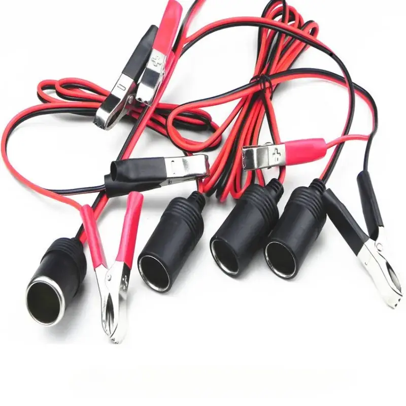 12V 24V car high power pure copper battery with clip cigarette lighter female socket 12V 24V volt 220W car socket plug - Image 6