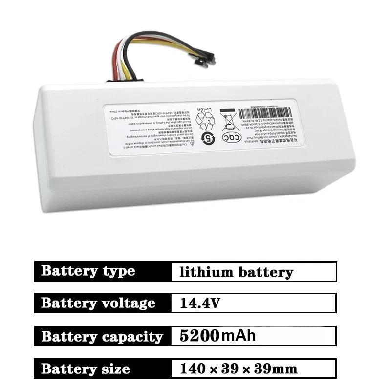 P1904-4S1P-MM 14.4V 5200mAh for Xiaomi Mijia 1C STYTJ01ZHM Robot Vacuum Cleaner
