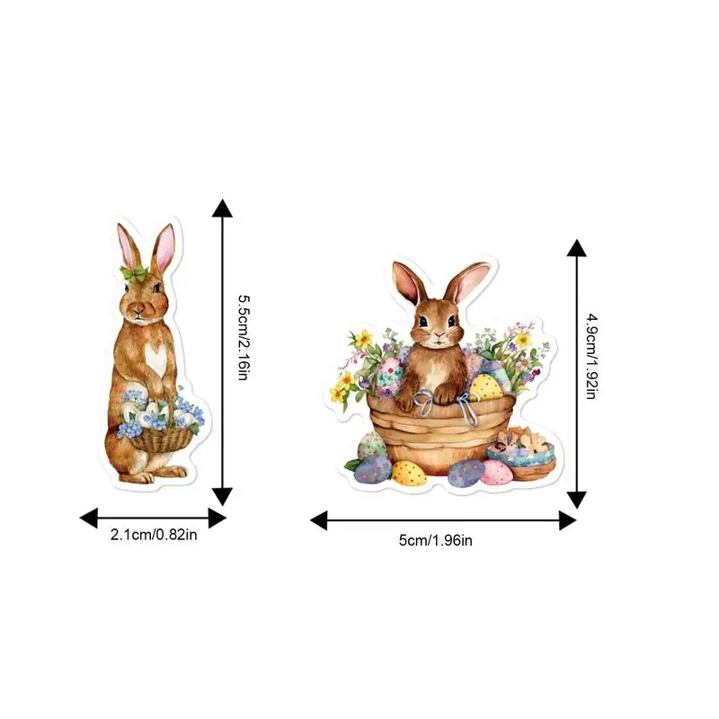 28 Topper Per Cupcake Pasqua Con Adesivi – Decorazioni Colorate A Tema Coniglio, Uovo E Pulcino - 2