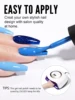 YOKEFELLOW Gel Nail Polish Set 6PCS 10ml Royal Blue Rich Pigment Soak Off Low Odor Long-Wear Gel Varnish Professional Manicure 3