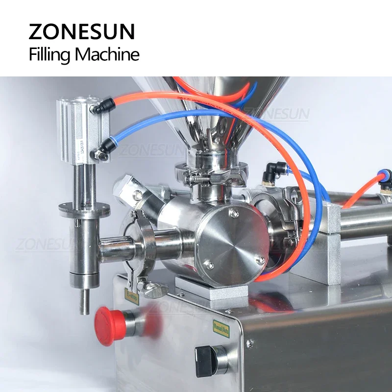 ZONESUN ZS-DTGT1P Automatic Honey Cream Filling Machine Pneumatic Viscous Liquid Chili Sauce Gel Peanut Butter Conveyor