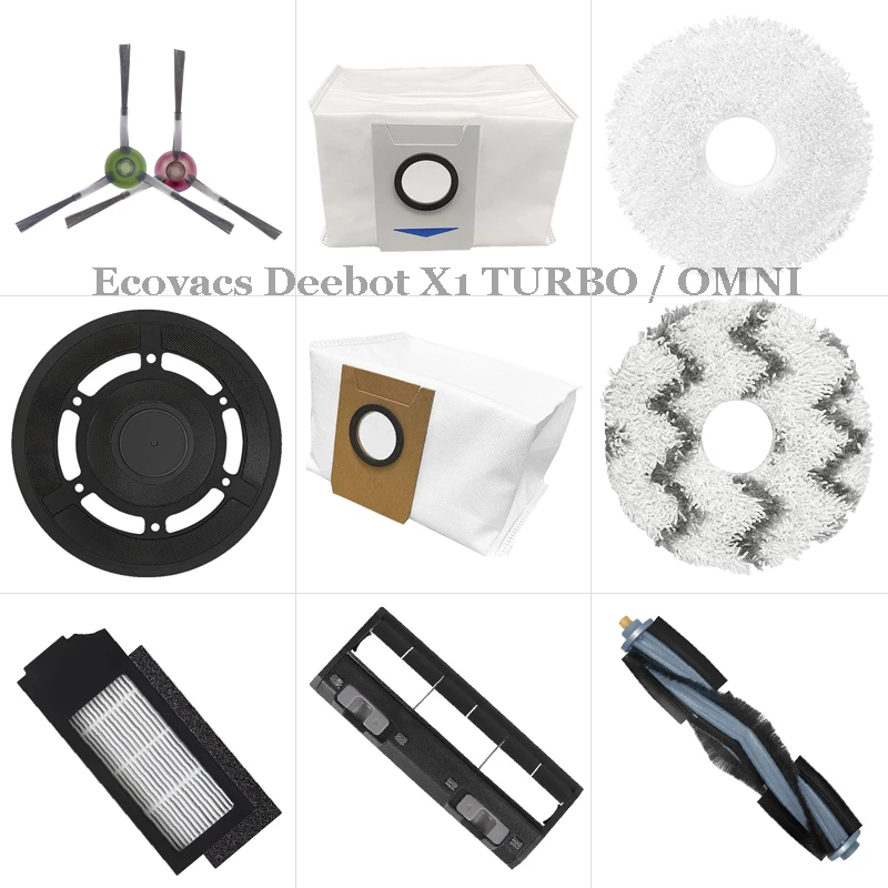T/F Kit 6 Filtri HEPA + Accessori Di Ricambio Per Ecovacs Deebot X1 Omni / X1 Turbo – Spazzole E Filtri - 2