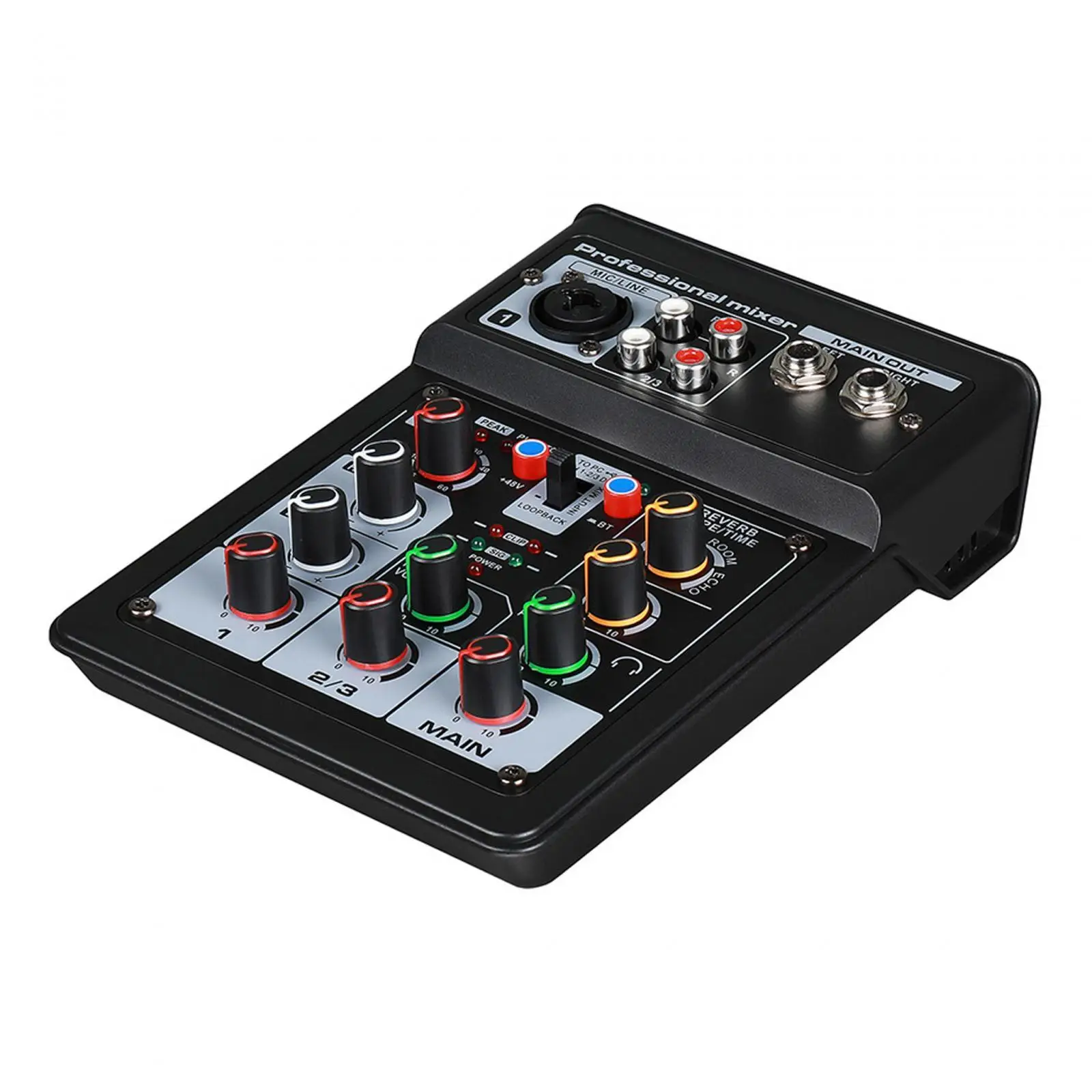 DJ Audio Mixer DJ Controller Processor Reverb USB Bluetooth Stereo