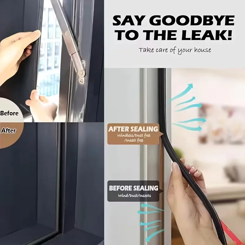 Universal Self-Adhesive Weatherproof Door and Window Seal Strip