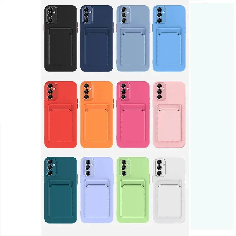 Shockproof Silicone Phone Case with Card Holder