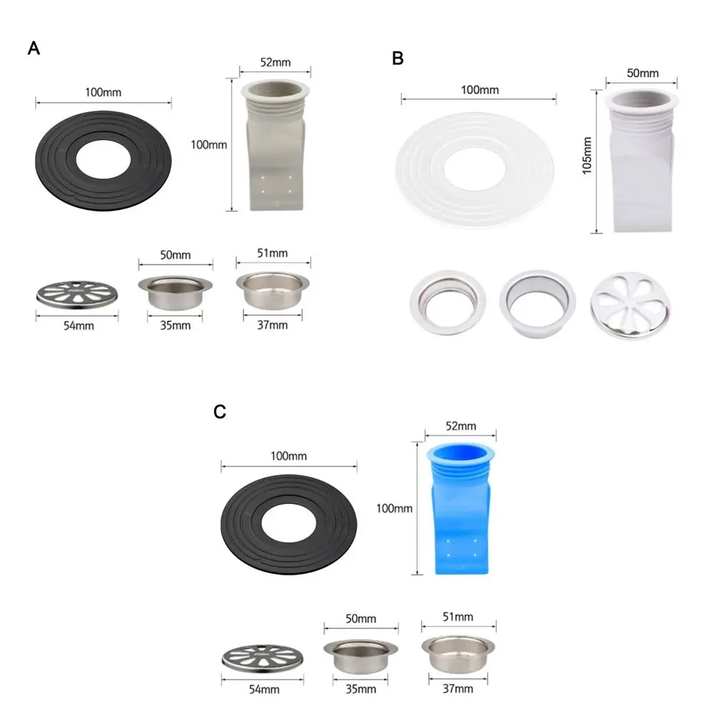 Backflow Preventer Shower Floor Drain Core Insect Proof With Grid Grate Cover Drain Filter Dectable Anti Blocking Sink Strainer images - 6