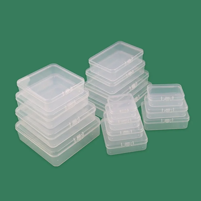 미니 투명 플라스틱 쥬얼리 보관함, 휴대용 귀걸이 링 귀마개, 포장 보관 케이스, 1 개