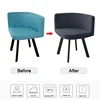 Triangle Chair Cover Elastic Fully Wrapped Curved Thickened Washable Backrest Integrated Home Restaurant Semicircle Stool Cover 2